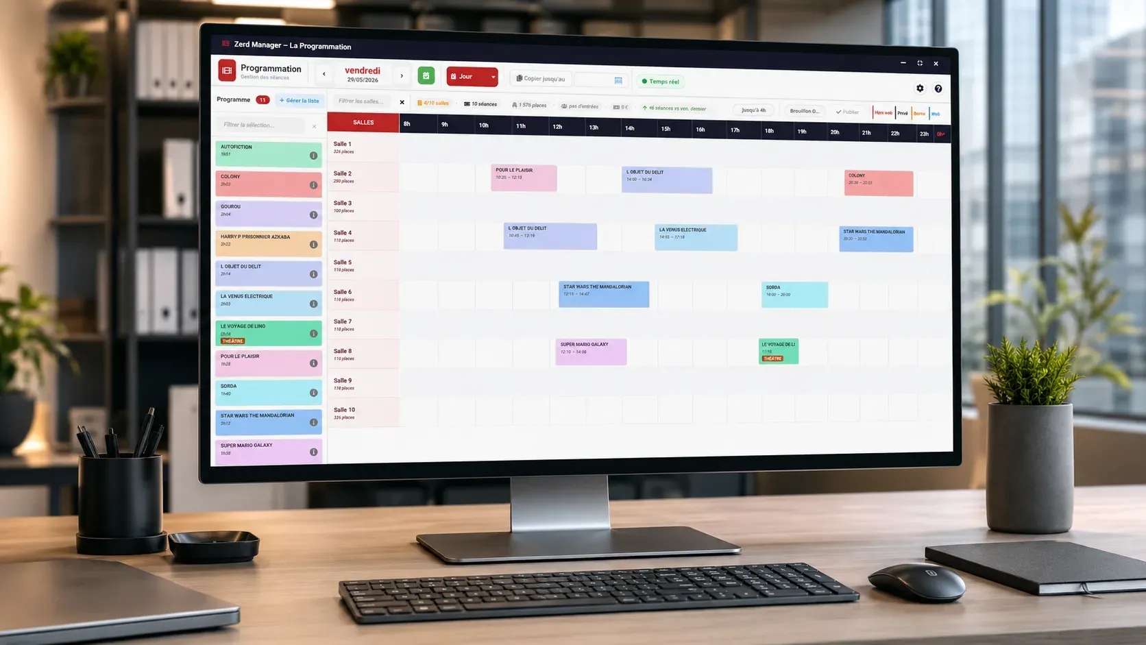 Back-office Zerd Manager — planning et programmation